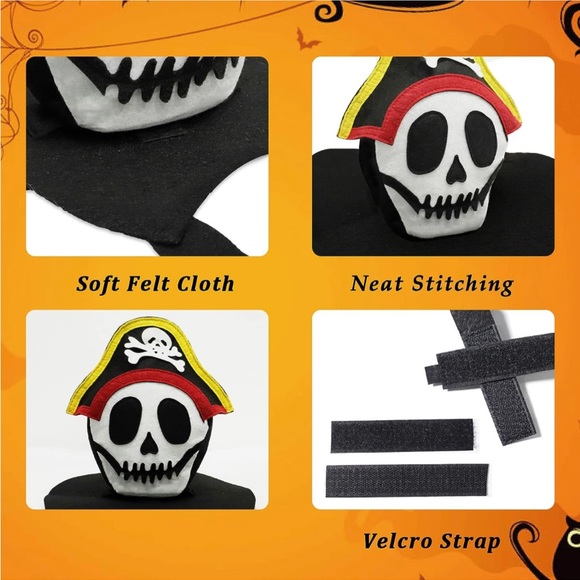 Glowing Pirate Dog Costume Halloween - Picture 4 of 11